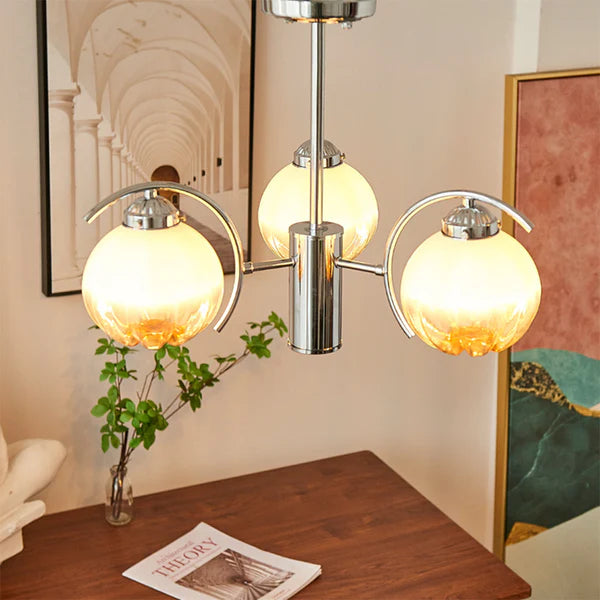 Modern Classic Flower Shape Glass Chandelier - Cueteks