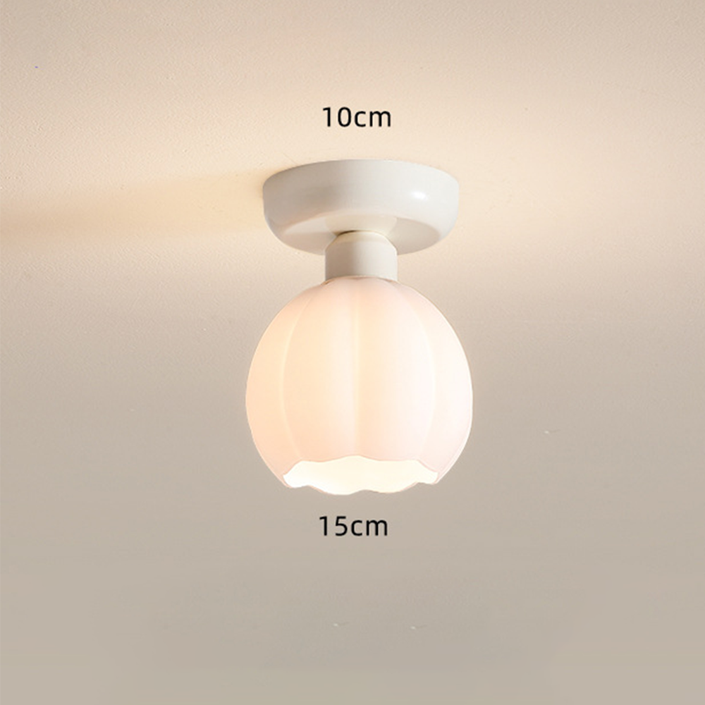 Cream Pumpkin Creative Corridor Aisle Ceiling Light - Cueteks