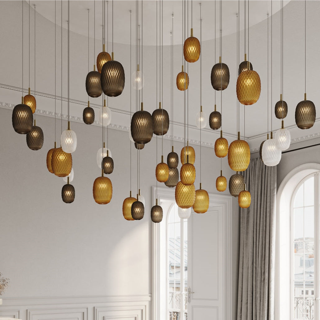 Design Stained Glass Ball Pendant Light - Cueteks
