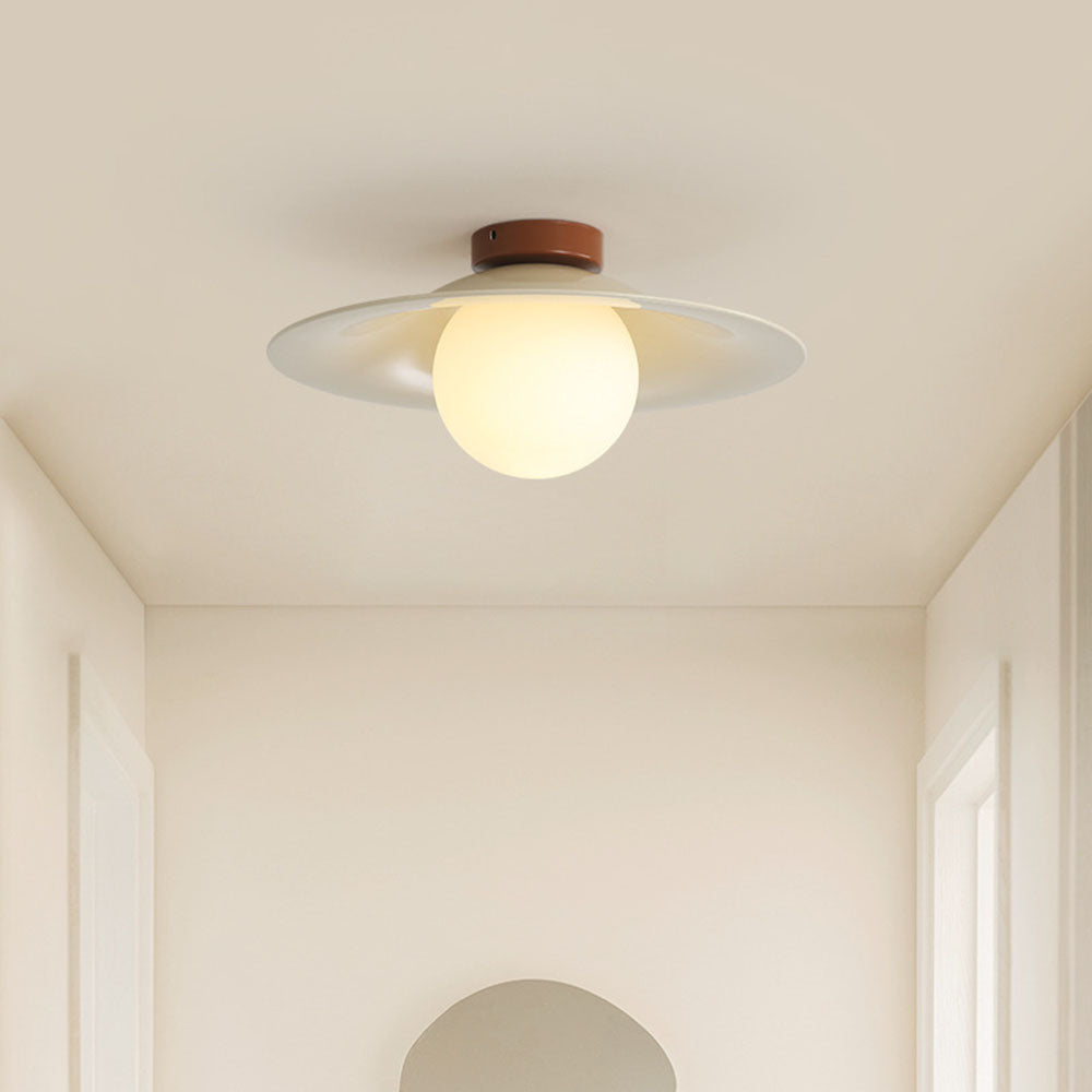 Cream Retro Iron Aisle Ceiling Lamp - Cueteks