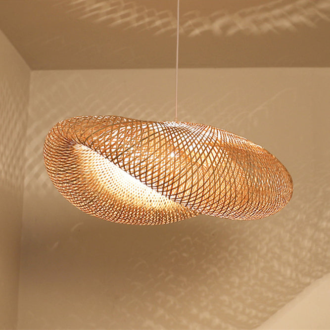 Modern Bamboo Kitchen Island Pendant Light - Cueteks