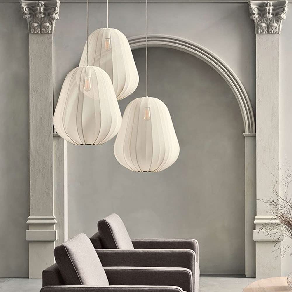Nordic 1-Light Fabric Lampshade Shade Pendant Lamp - Cueteks