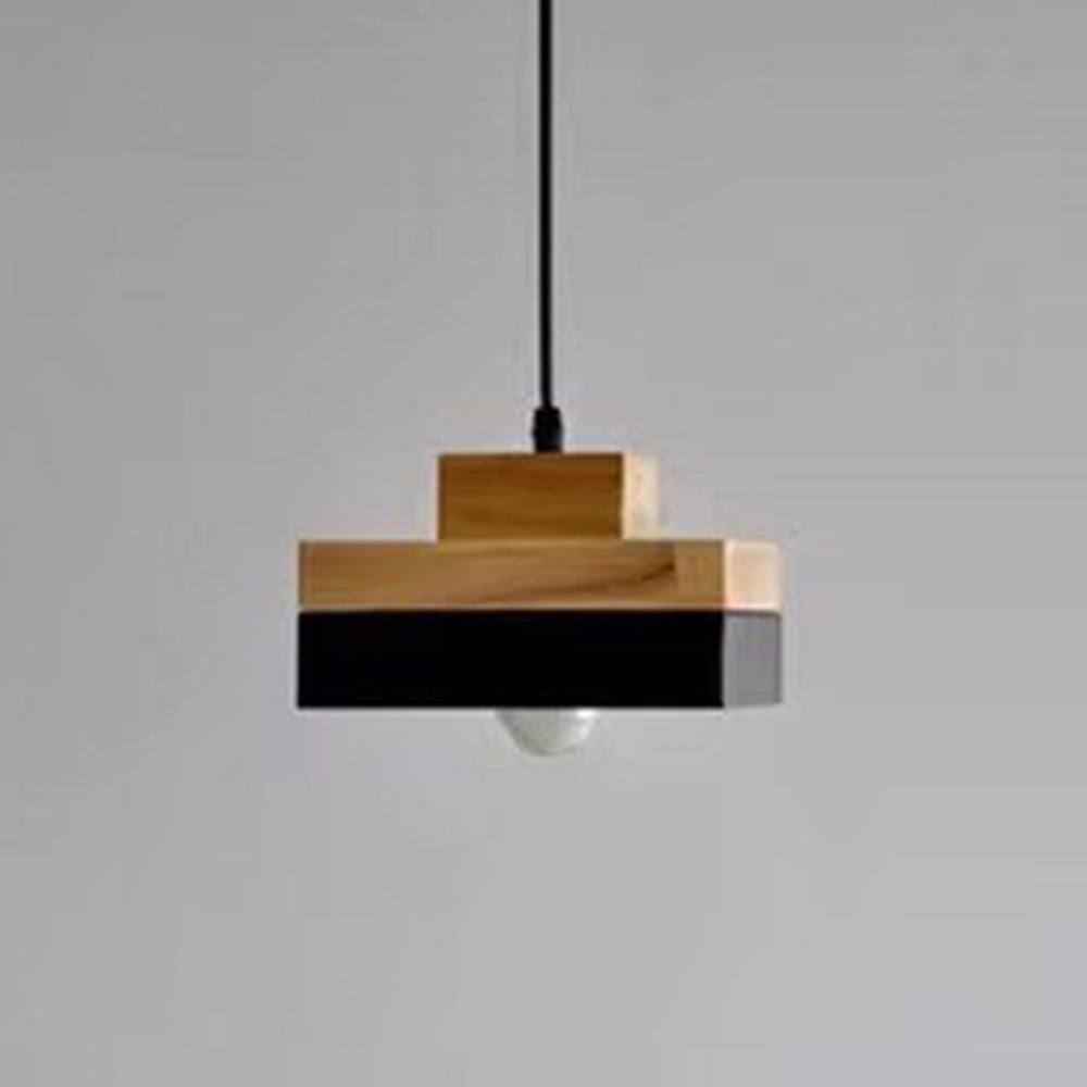 Industrial Wood Pendant Light - Cueteks