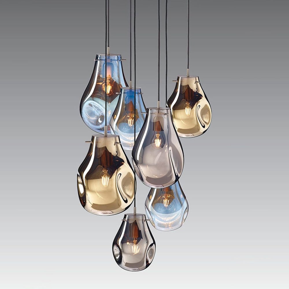 Handcrafted Irregular Shape Glass Pendant Lighting - Cueteks
