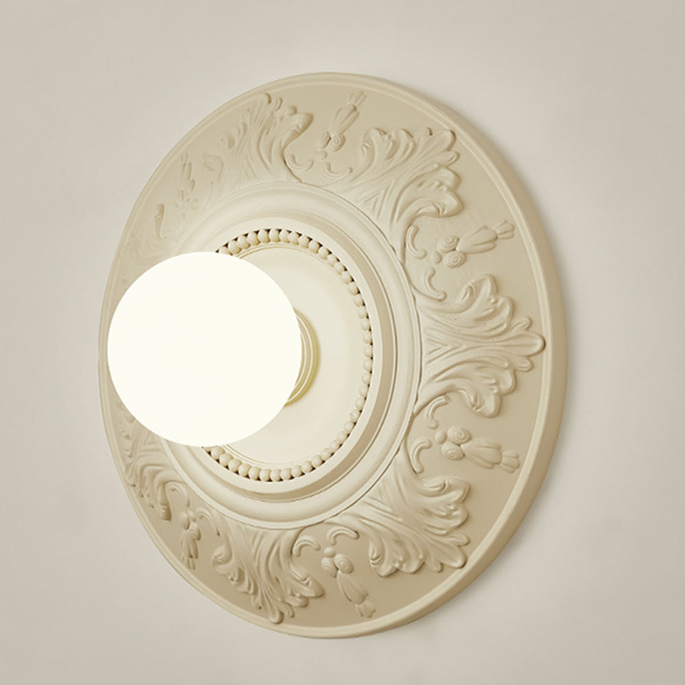 Cream Style Glass Milky Coffee Wall Light Fixtures - Cueteks