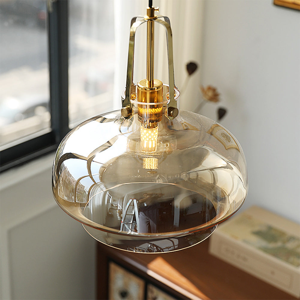 Modern Clear Fish Tank Shaped Glass Pendant Light - Cueteks