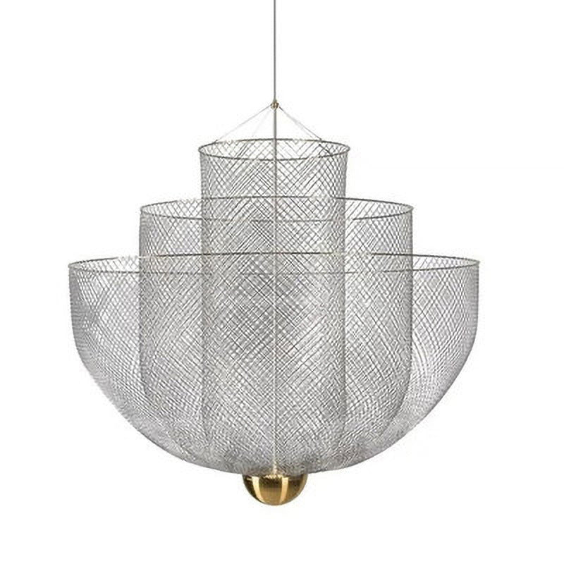 Opulent Metal Grid Pendant Light - Cueteks