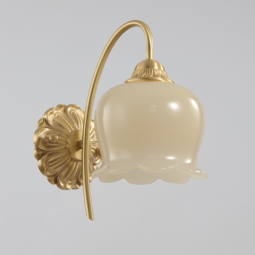 Creamy Copper Glass Wall Sconce - Cueteks