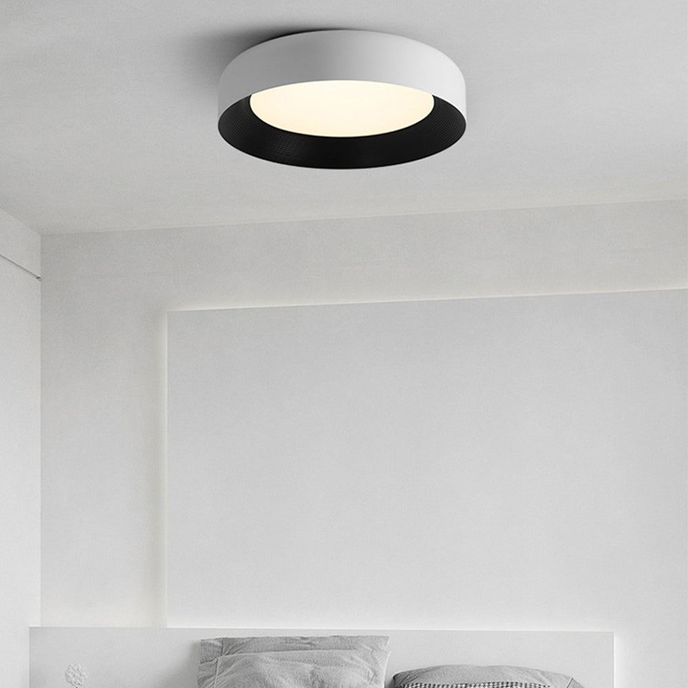 Modern LED Metal Ceiling Lamp Flush Mount Black Ceiling Light - Cueteks