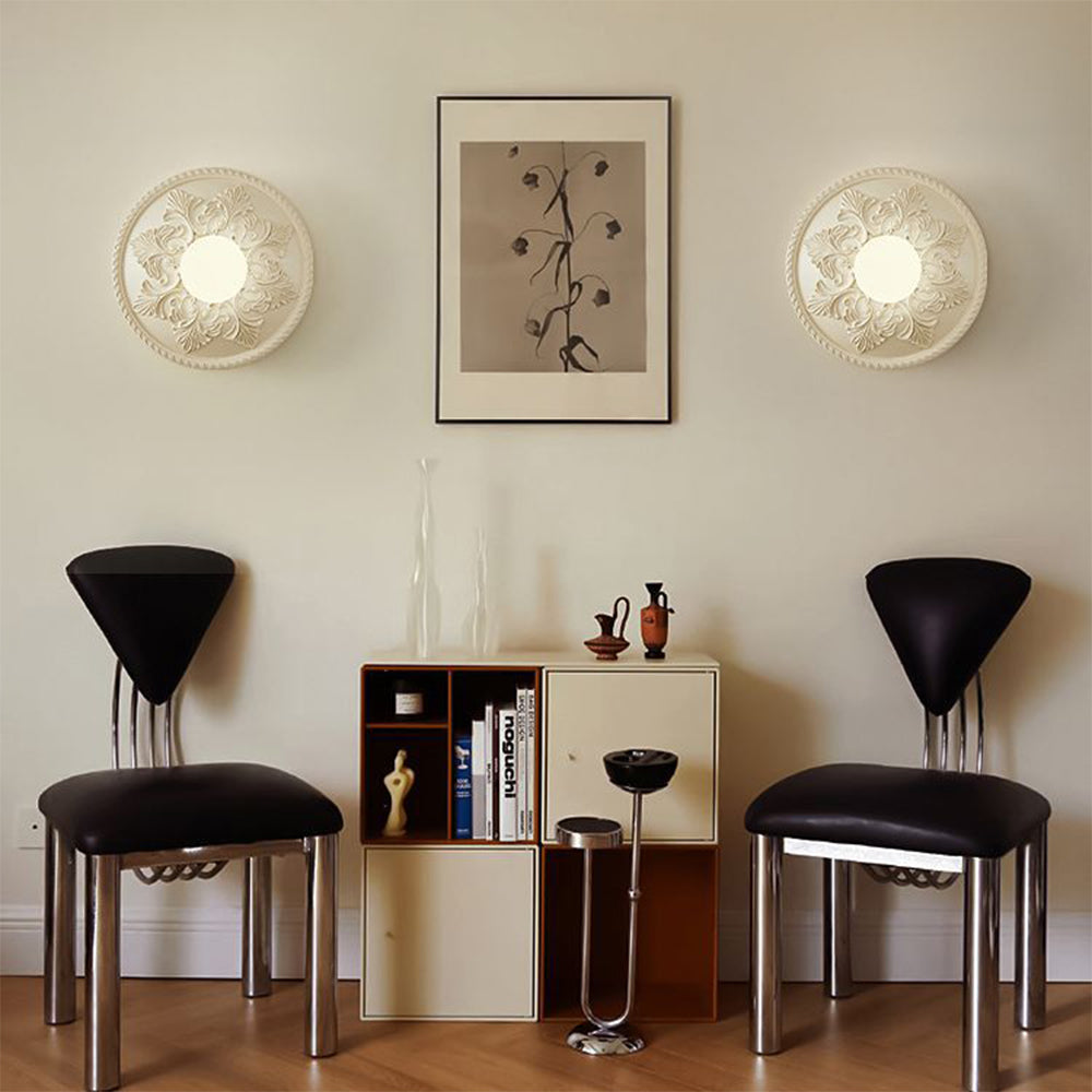 French Style Glass Milky Coffee Wall Light Sconces - Cueteks