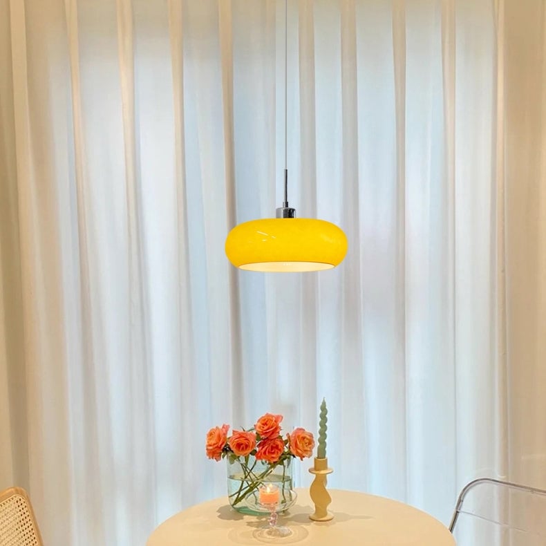 Nordic Retro Bauhaus Round Glass Pendant Light - Cueteks