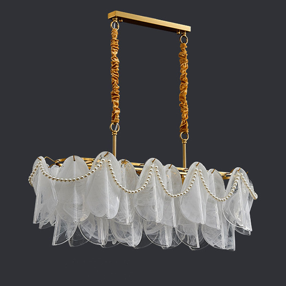 Contemporary Cloud-Inspired Frosted Glass Living Room Chandelier - Cueteks