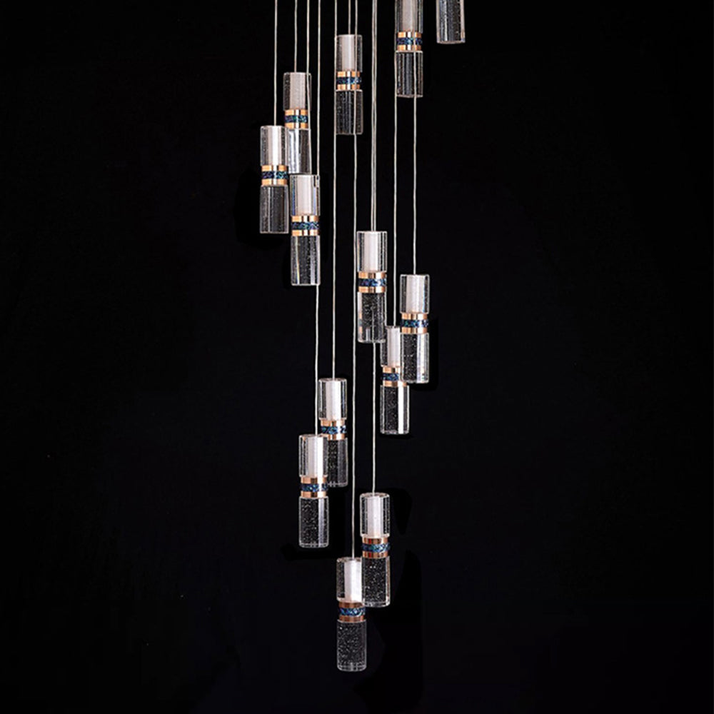 Luxury Crystal Staircase Long Chandelier - Cueteks
