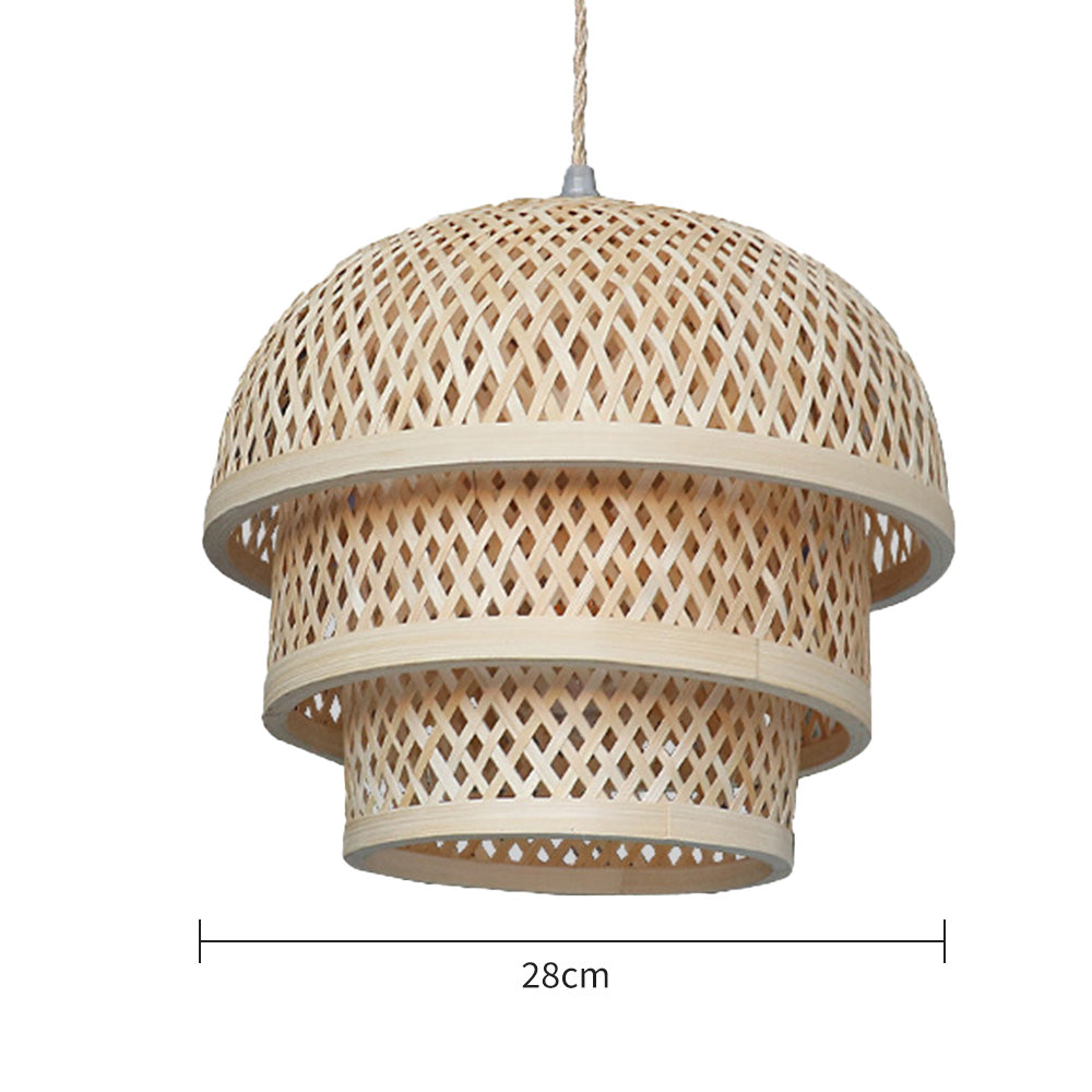 Bamboo Natural Basket Island Pendant Light - Cueteks