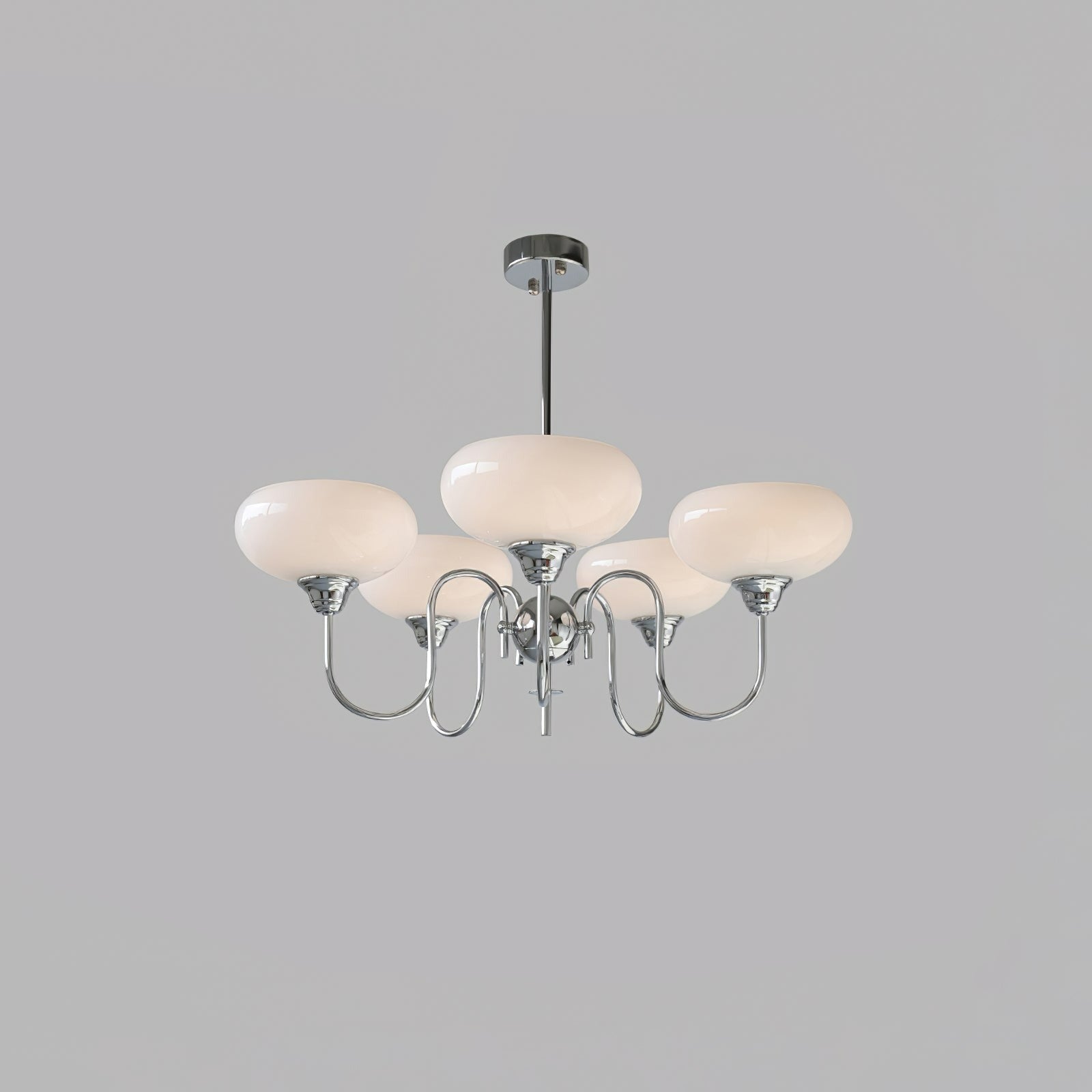Vintage Creamy Persimmon Glass Chandelier - Cueteks