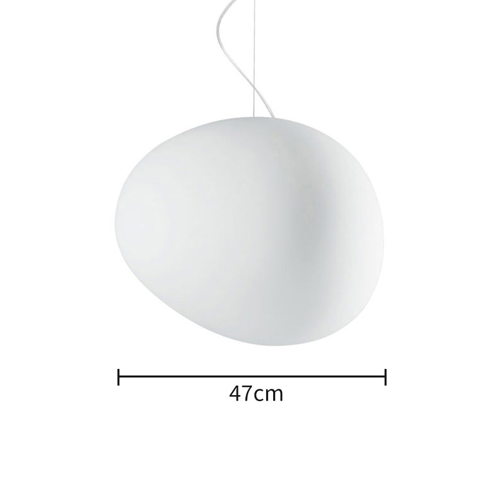 Modern Glass Hanging White Bubble Pendant Lights For Living Room - Cueteks