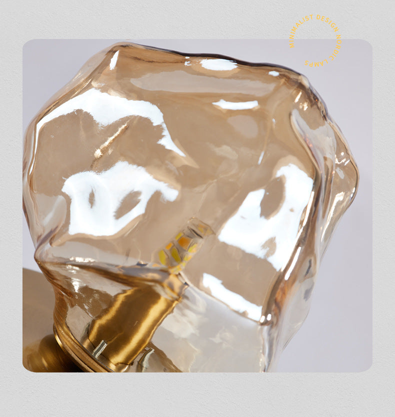 Modern Ice Stone Glass Bedroom Table Lamp - Cueteks