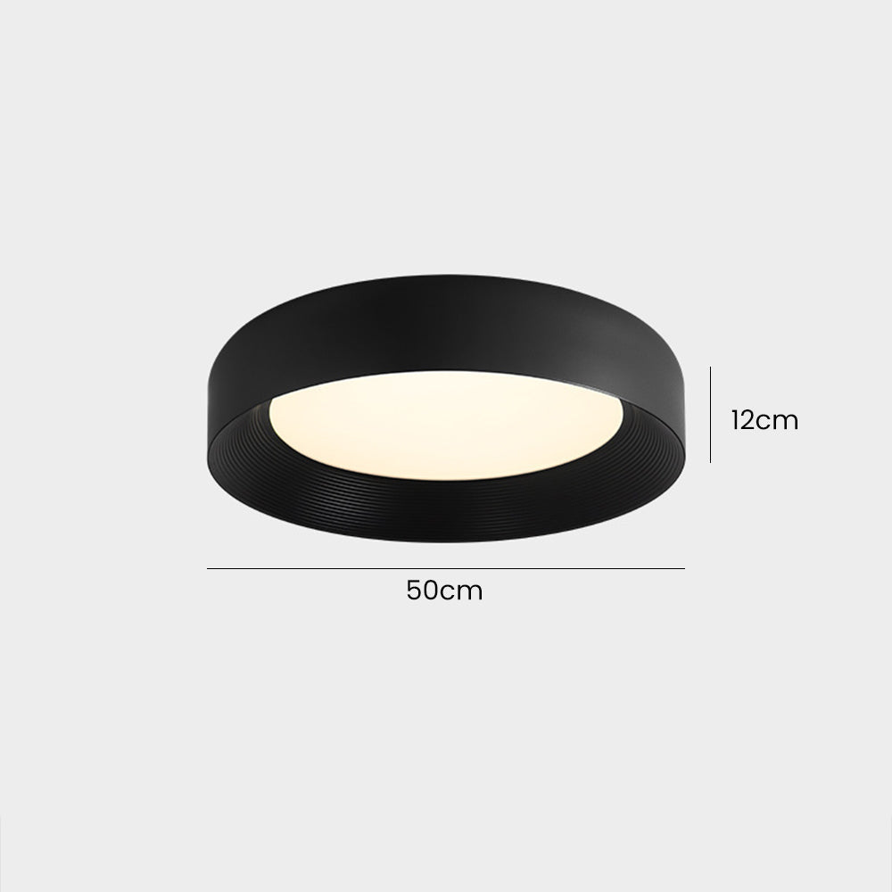 Modern LED Metal Ceiling Lamp Flush Mount Black Ceiling Light - Cueteks