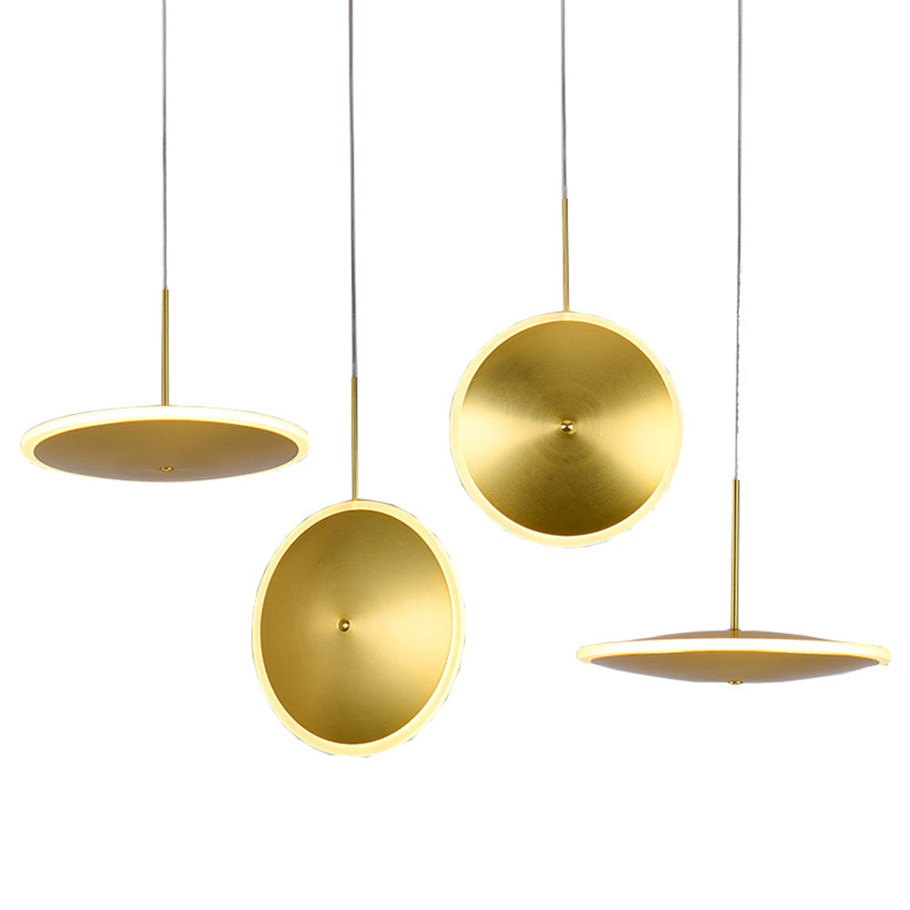 Modern Gold Chandelier Round Restaurant Lamps - Cueteks