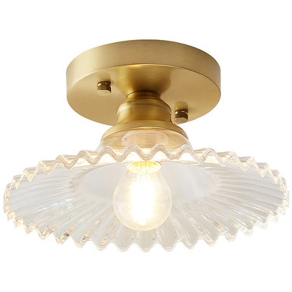 Simple Glass Semi Flush Ceiling Lights - Cueteks