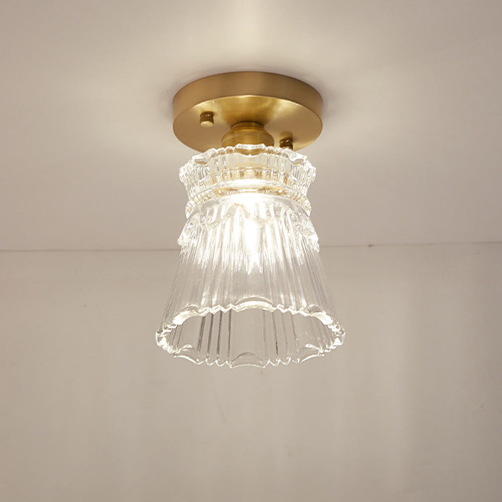 Simple Glass Semi Flush Ceiling Lights - Cueteks