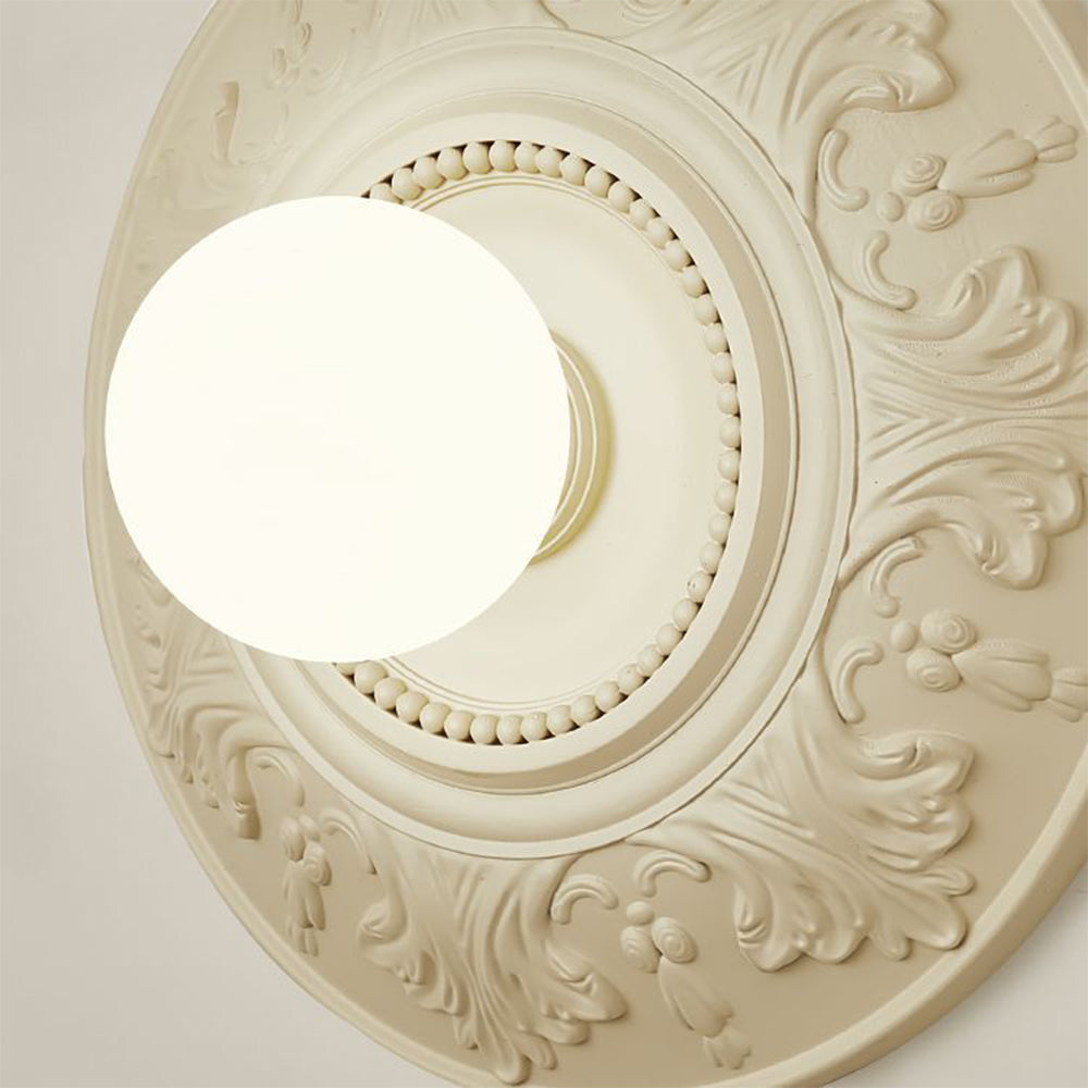 Cream Style Glass Milky Coffee Wall Light Fixtures - Cueteks
