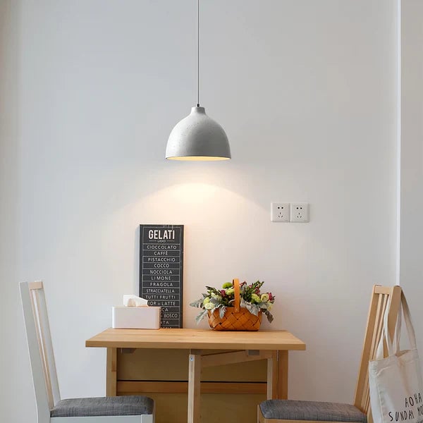 Resin Bowl Pendant Lamp Rustic Pendant Lighting - Cueteks
