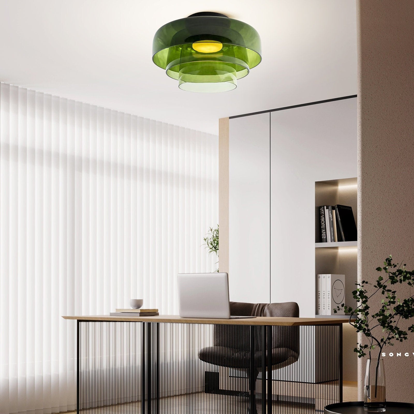 Nordic Designer Creative Personality Medieval Glass Ceiling Lamp - Cueteks