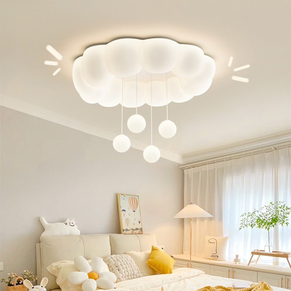 Cream Warm Multi-shaped Ceiling Light For Kids Room - Cueteks