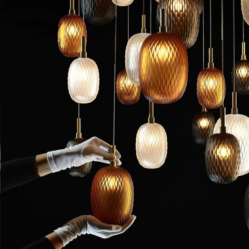Design Stained Glass Ball Pendant Light - Cueteks