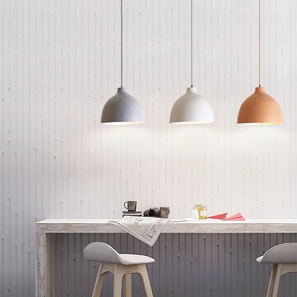 Resin Bowl Pendant Lamp Rustic Pendant Lighting - Cueteks