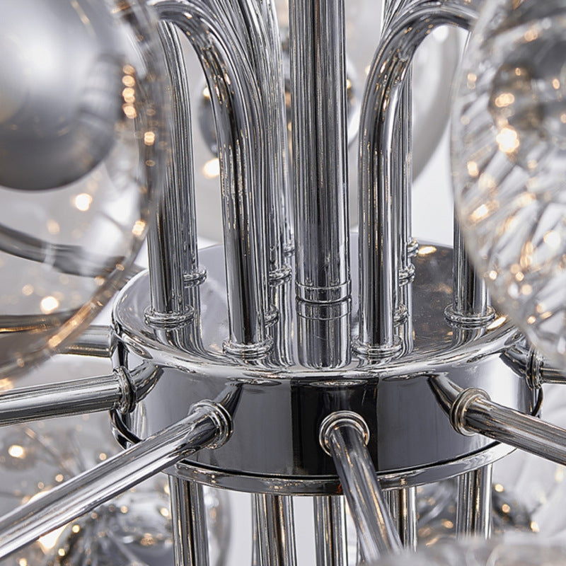 Contemporary Designer Cluster Bubble Glass Chandelier - Cueteks