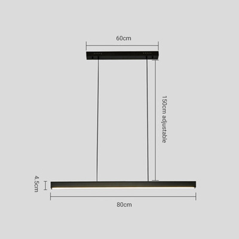 Edge Pendelleuchte Linear dimmbar, Metall&Holz, 60/80/100/120CM Lang - Cueteks