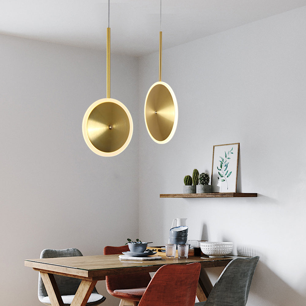 Modern Gold Chandelier Round Restaurant Lamps - Cueteks