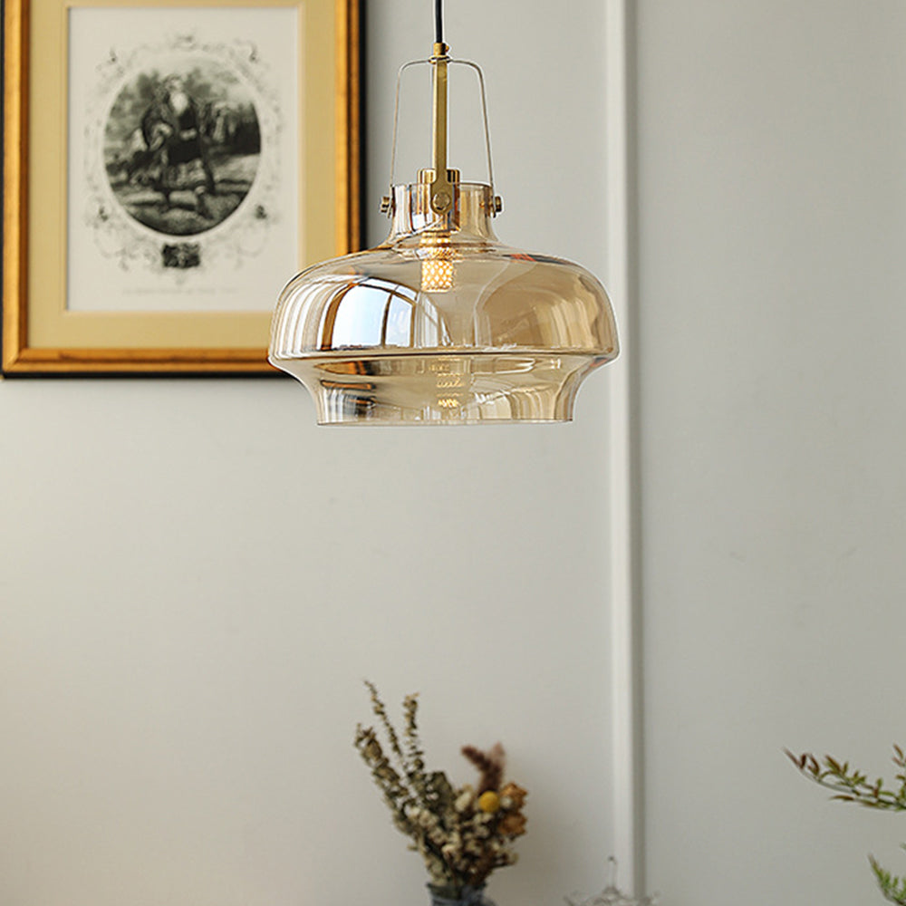 Modern Clear Fish Tank Shaped Glass Pendant Light - Cueteks