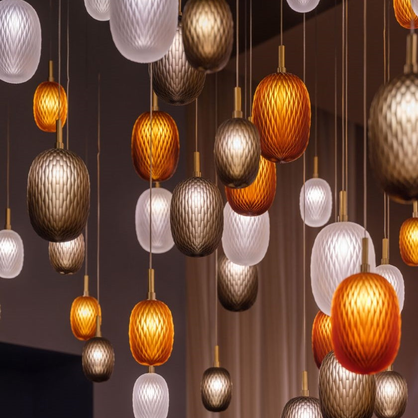 Design Stained Glass Ball Pendant Light - Cueteks