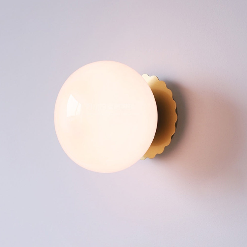 Vintage Glass Round Head Wall Sconce - Cueteks