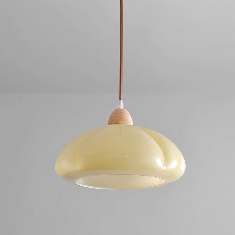 Vintage Glass Pumpkin Pendant Light - Cueteks