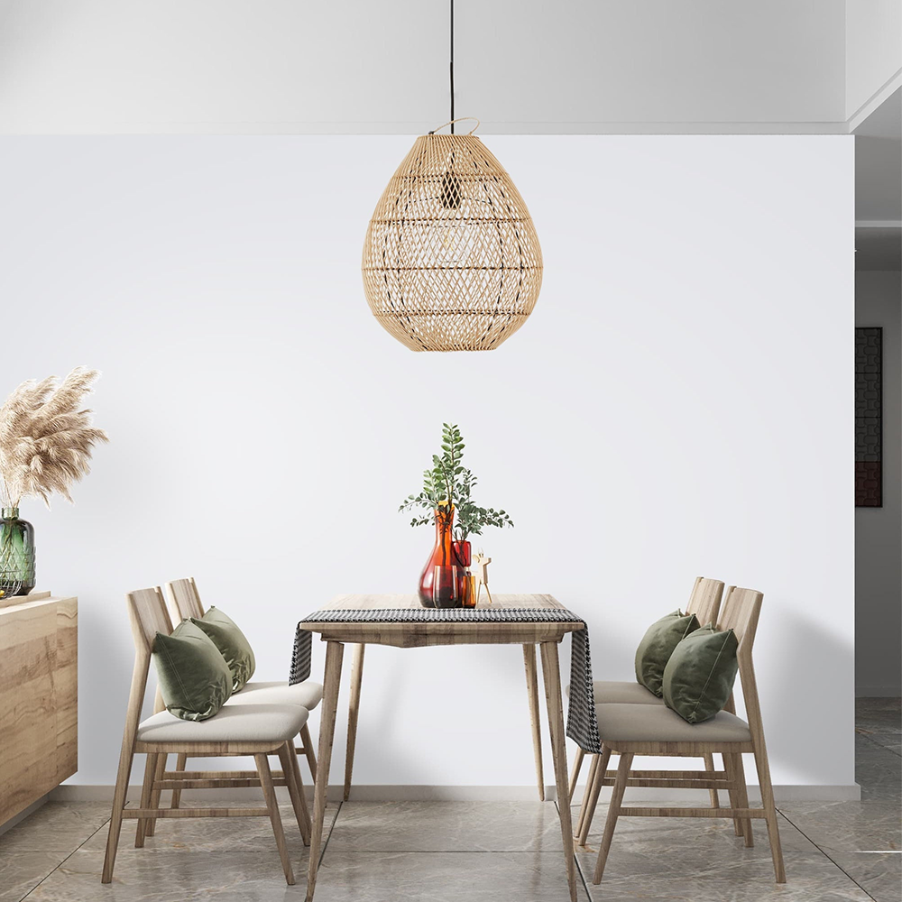 Boho High Quality Rattan Handwoven Pendant Light - Cueteks