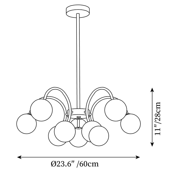 Modern Gold Sputnik Shape Chandelier - Cueteks