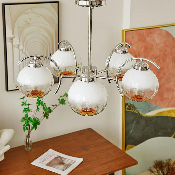Modern Classic Flower Shape Glass Chandelier - Cueteks