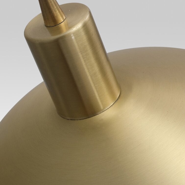 Mid-Century Modern Brass Dome Hanging Pendant Light - Cueteks