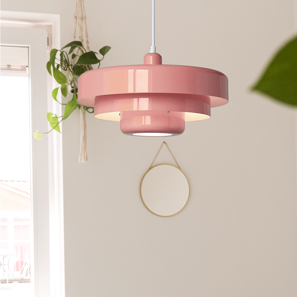 Mid-century Single Head Medieval Iron Round Pendant Light - Cueteks