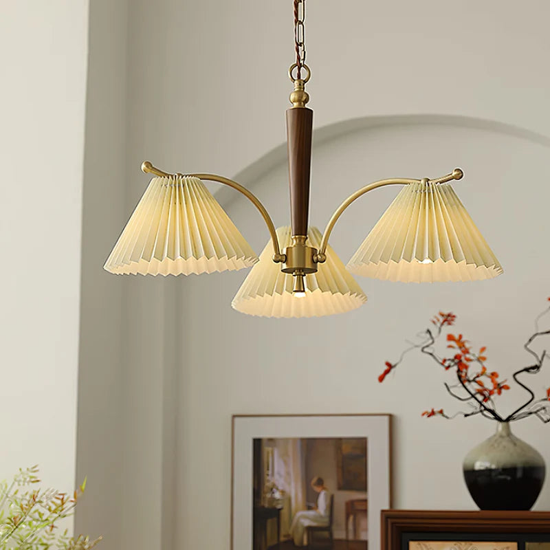 Decoration Pleated Lampshade Dining Room Chandelier Light - Cueteks