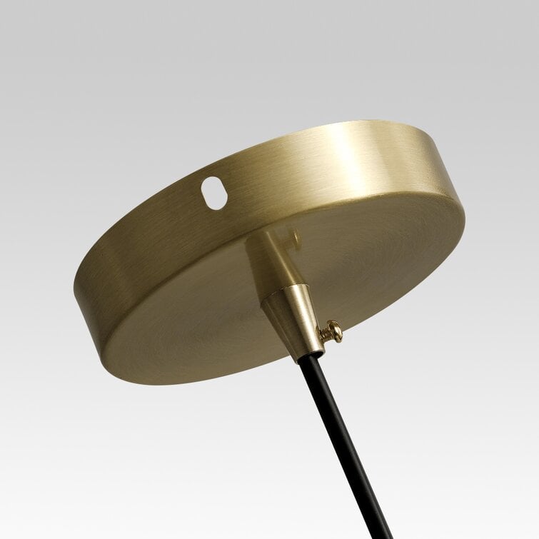 Mid-Century Modern Brass Dome Hanging Pendant Light - Cueteks