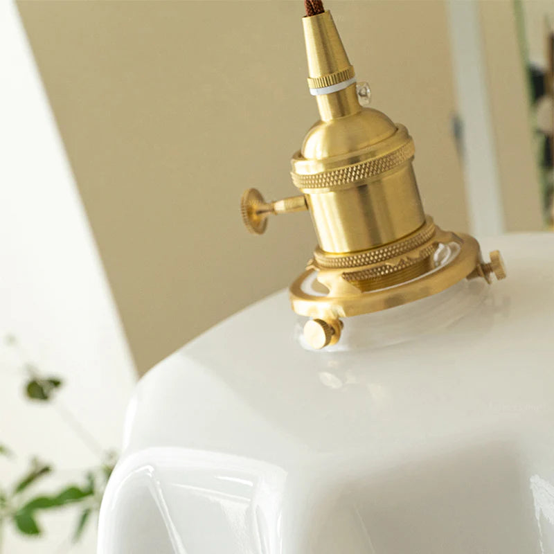 Modern Romantic Small Glass Ribbon Edge Pendant Light For Living Room - Cueteks