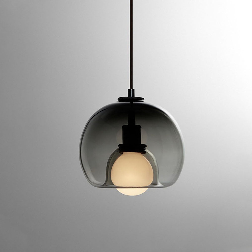 Handblown Stained Glass Orb Pendant Light Lampshade - Cueteks