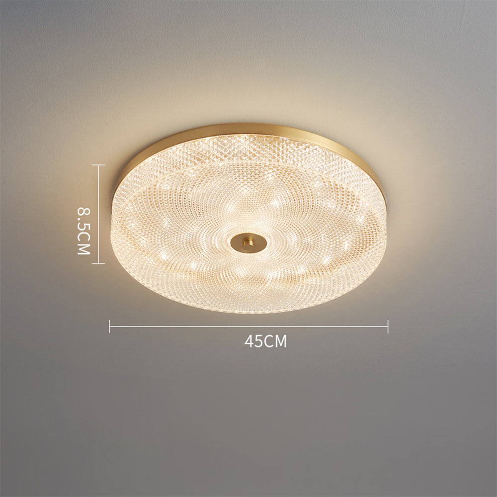 Modern Simple Crystal Copper Ceiling Light - Cueteks