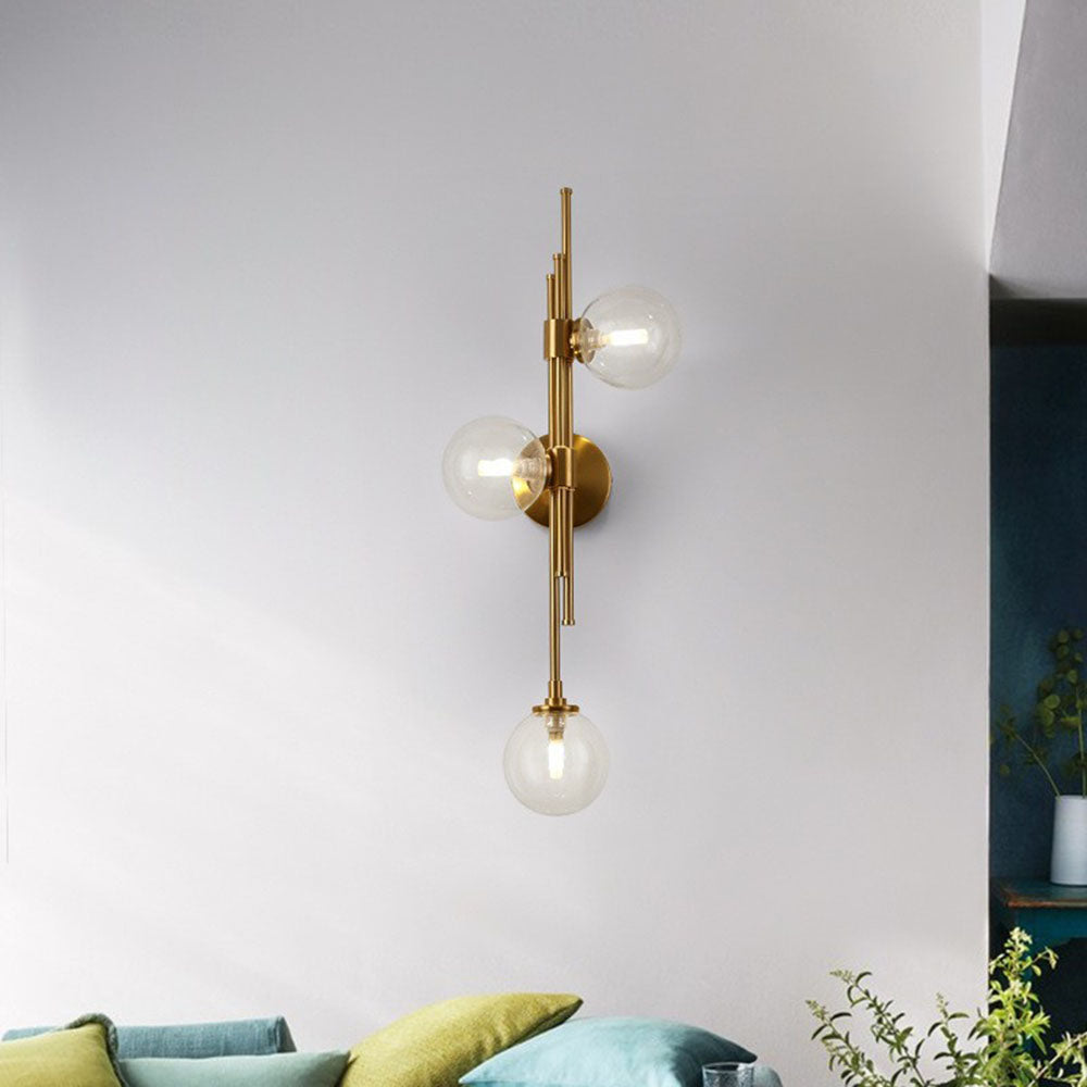Vintage Ball 3 Heads Glass Wall Lamp - Cueteks