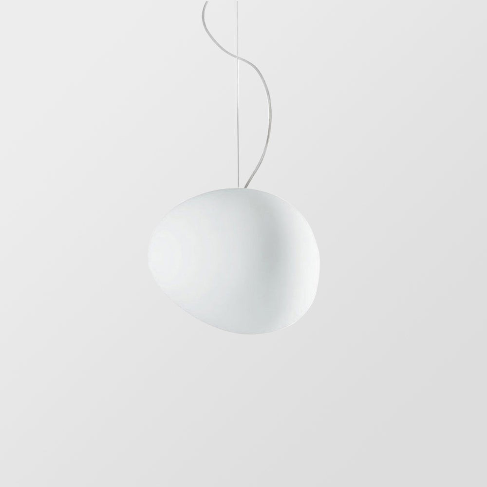 Modern Glass Hanging White Bubble Pendant Lights For Living Room - Cueteks